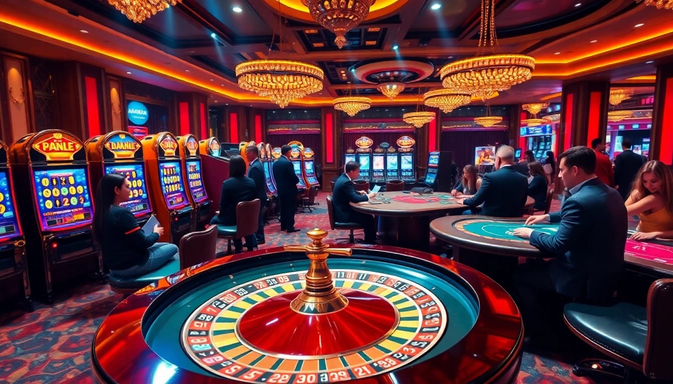 Experience exciting gaming with nhà cái 789p at vibrant casino tables with chips and cards.