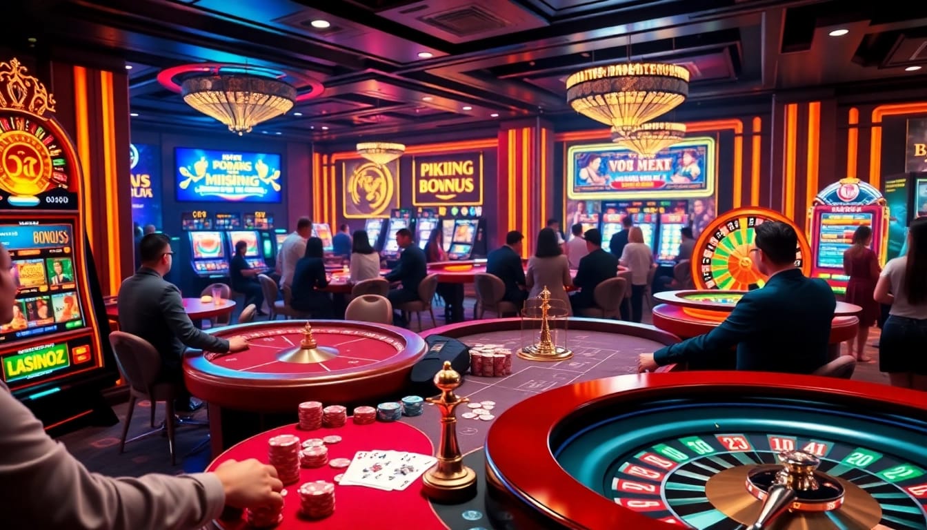 Experience exciting gameplay at the cổng game Iwin with vibrant casino elements and engaging players.