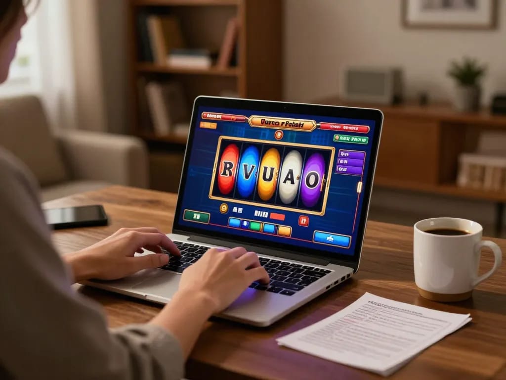 Engaging in vibrant slots on https://gg88.cn.com/ from a cozy home office with betting notes.