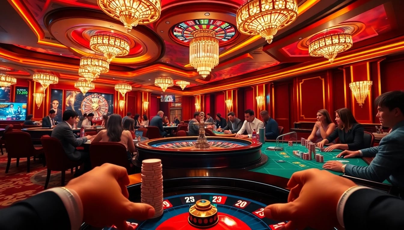 Experience the thrill of link cm88 mới nhất with vibrant casino tables and an exciting atmosphere.