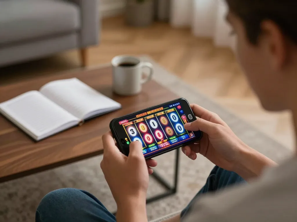 Active player engaging in mobile gaming on trang chủ dh88 while analyzing betting strategies.