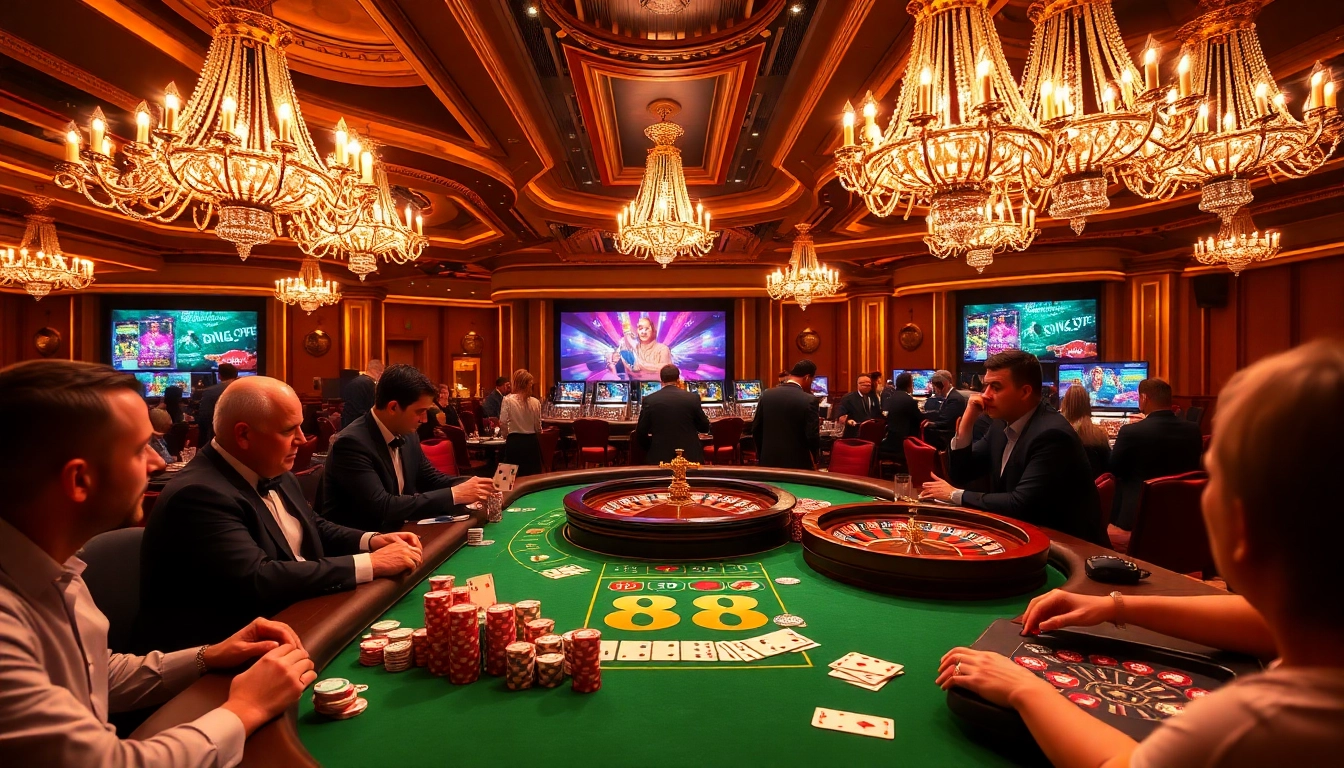 Bet on your luck with XX 88 at a luxurious casino poker table filled with chips and cards.
