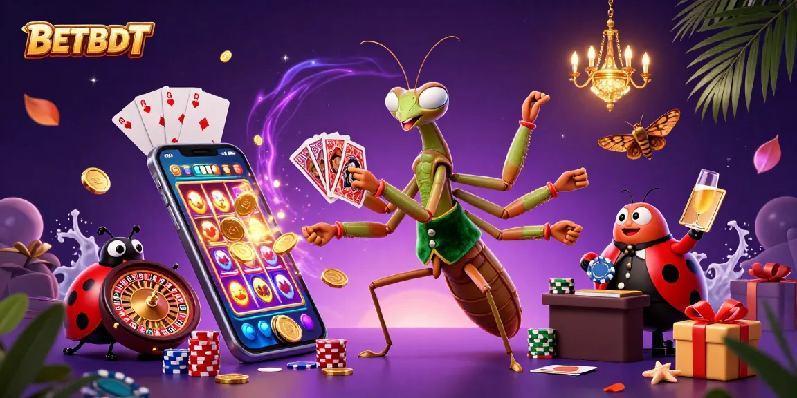 Experience the excitement of BETBDT with a giant mantis card sharp and vibrant casino elements.
