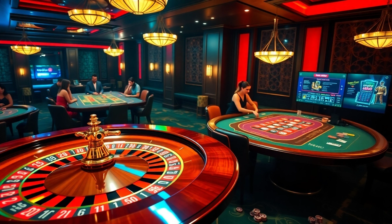 Engaged players at a luxury casino table, showcasing the excitement of gambling with tr 88.