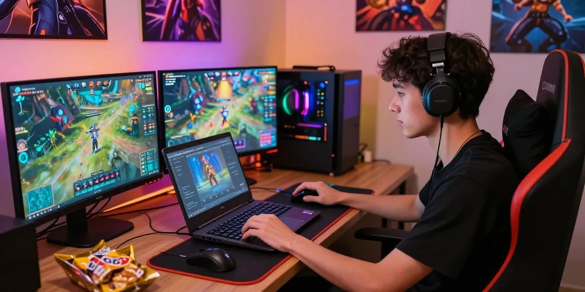 Action-packed moment of a gamer deeply focused on the game xoso66 in a dynamic, LED-lit gaming setup.