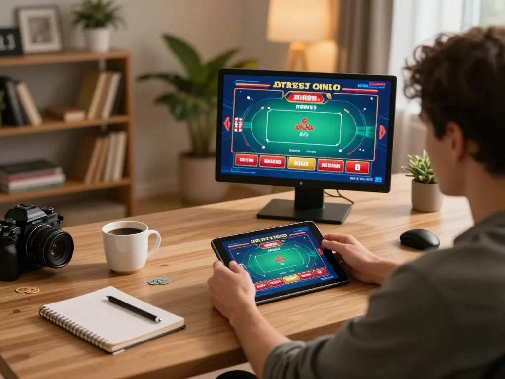 Engaging online poker gameplay at dn88 casino with vibrant interface and strategic notes