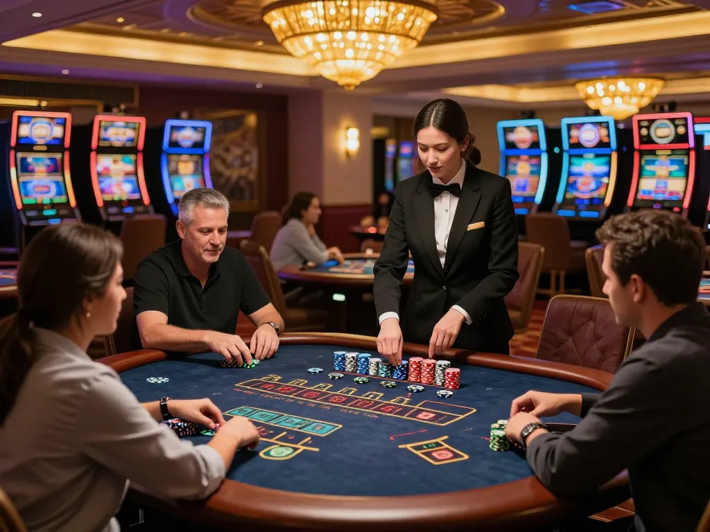 Participate in blackjack strategy at https://fabet11.sa.com/ with players focused on winning hands and chips.