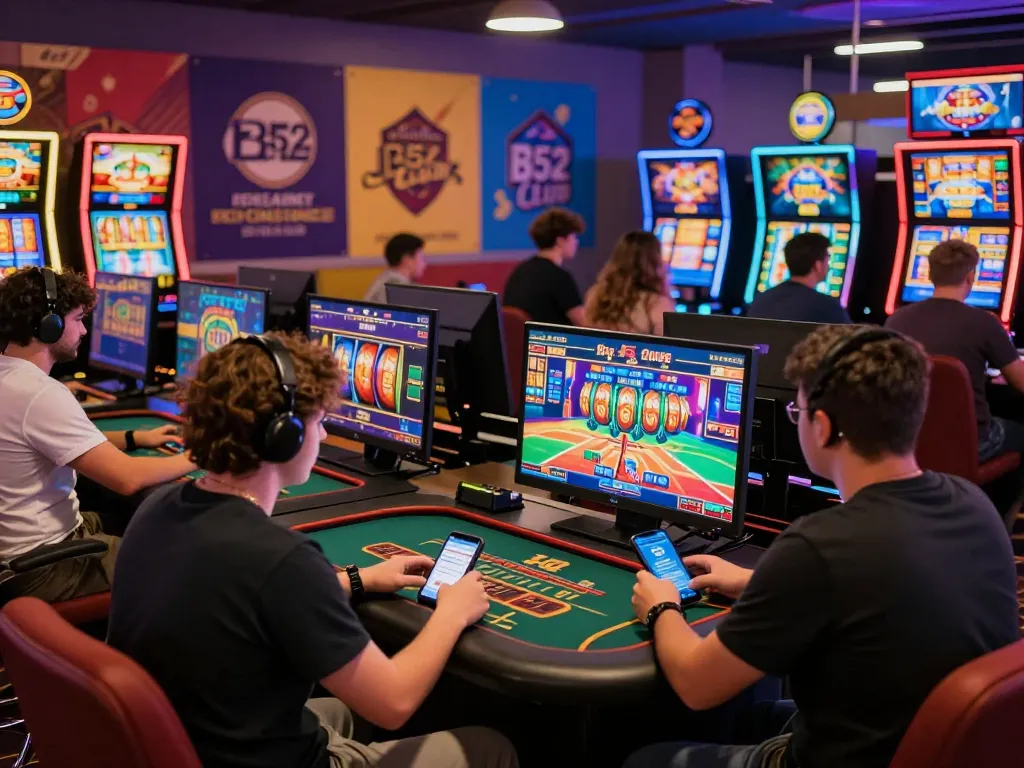 B52 Club players enjoying engaging online gaming experience with vibrant graphics and promotions