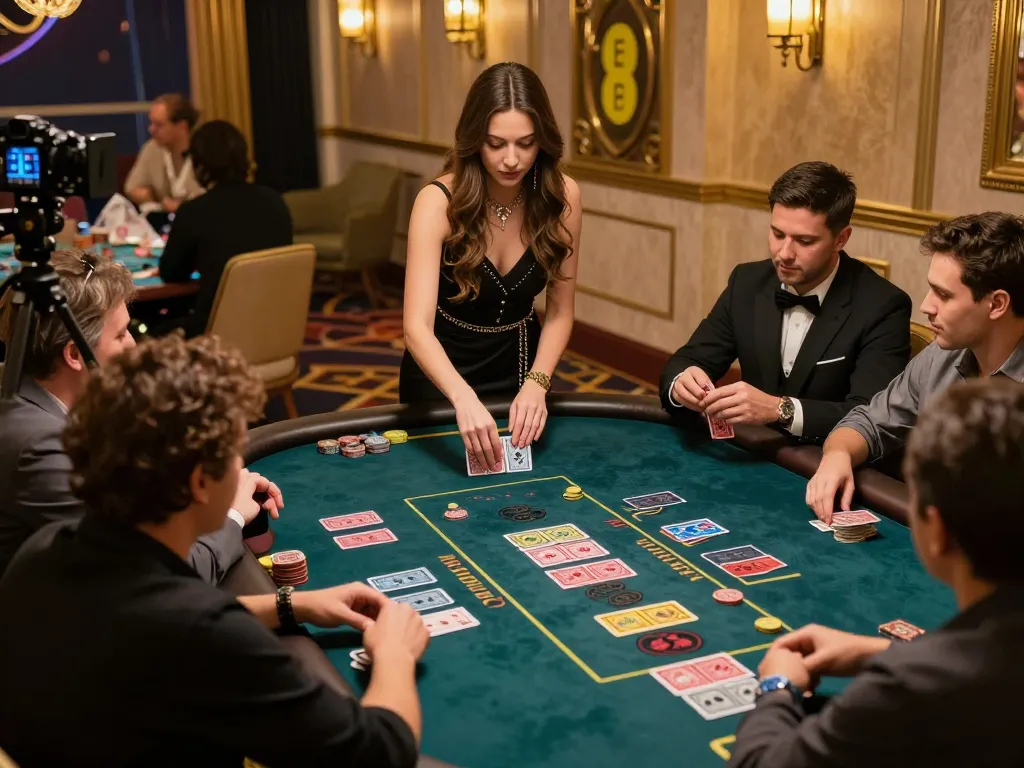 Players enjoying a live dealer game at EE88, engaging with a professional dealer.