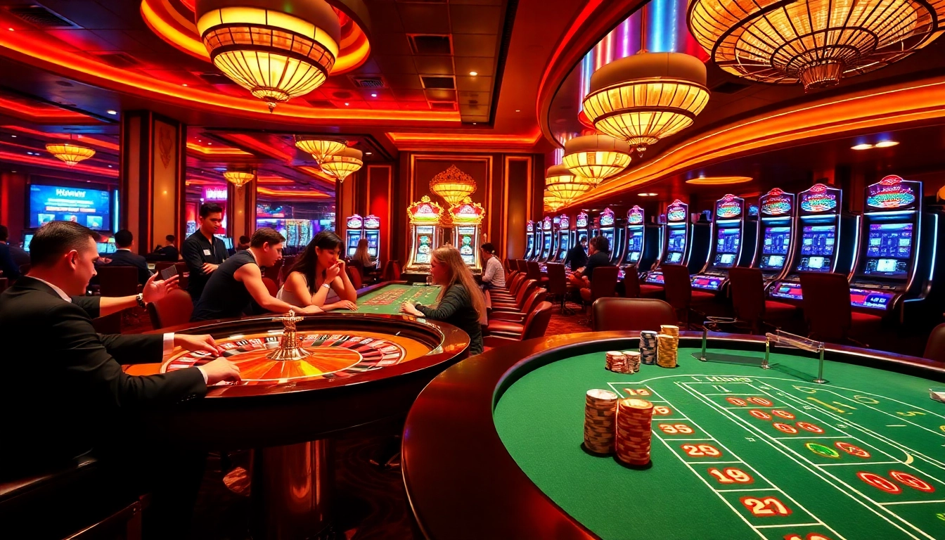 Experience the excitement of gambling at hm88 com vn with vibrant casino tables and engaging players.