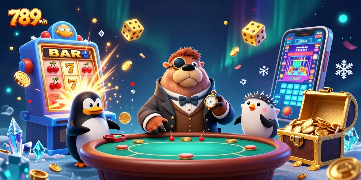 Experience thrilling gameplay at 789win with a whimsical underwater poker game featuring animated casino characters.