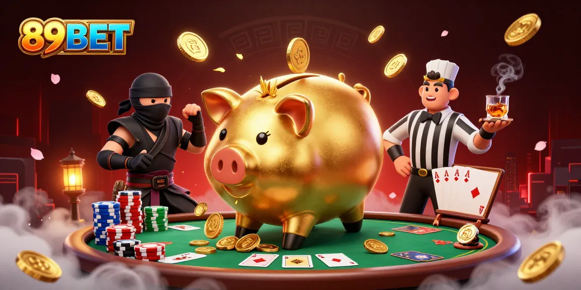 Engage in thrilling gameplay at 89BET with a vibrant illustration showcasing exciting casino action.