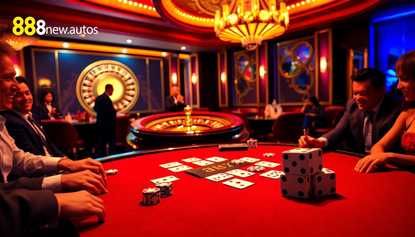 Win big at https://88new.autos/ casino with vibrant poker chips and elegant game tables.