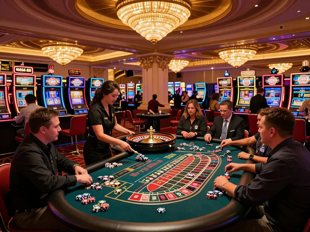Experience the thrill of betting at a roulette table showcasing luck8 in action as players strategize and engage.