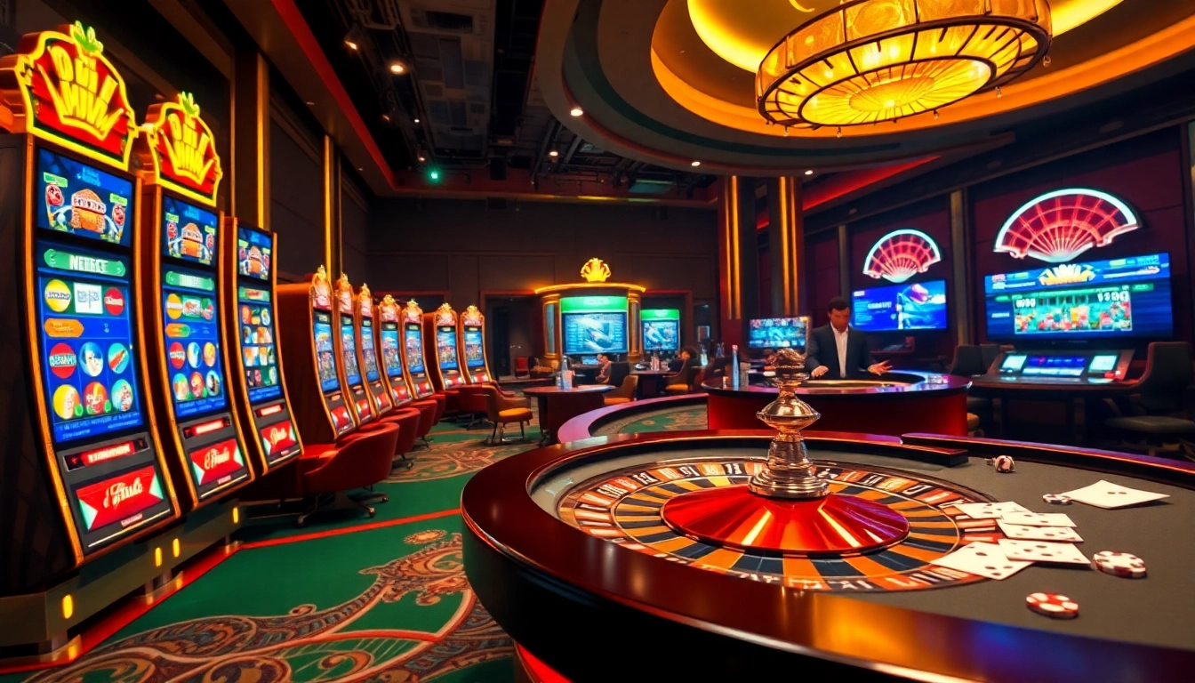 Experience the thrill of winning at the trang chủ hubet online casino with vibrant slot machines and engaging dealers.