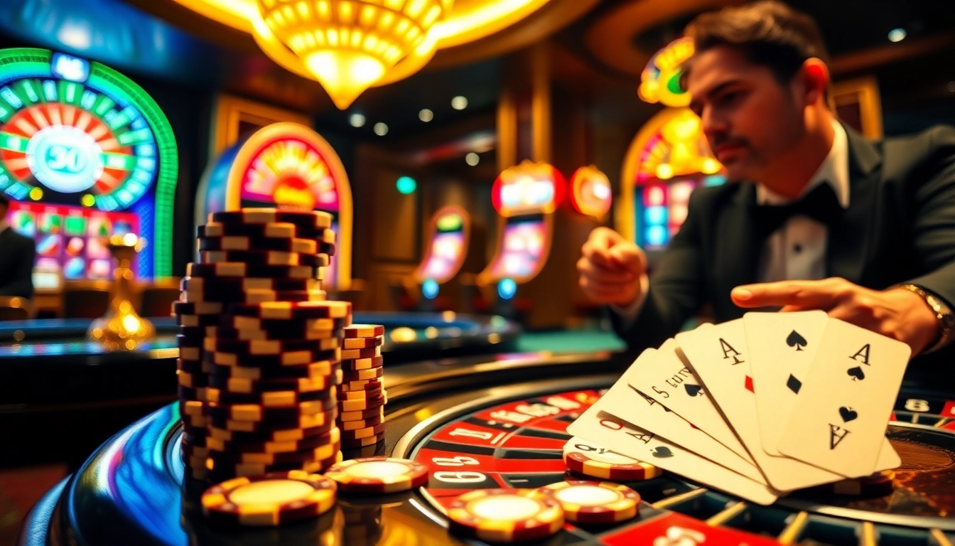 Experience the thrill of online gambling at 69vn win with vibrant casino visuals.
