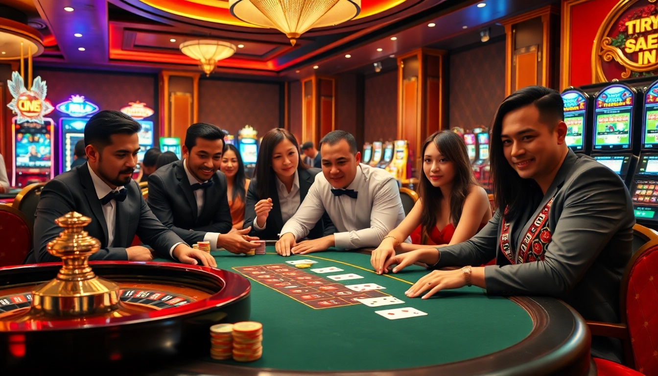 Engaging players enjoy gambling at nhà cái 88vv's luxurious casino experience.