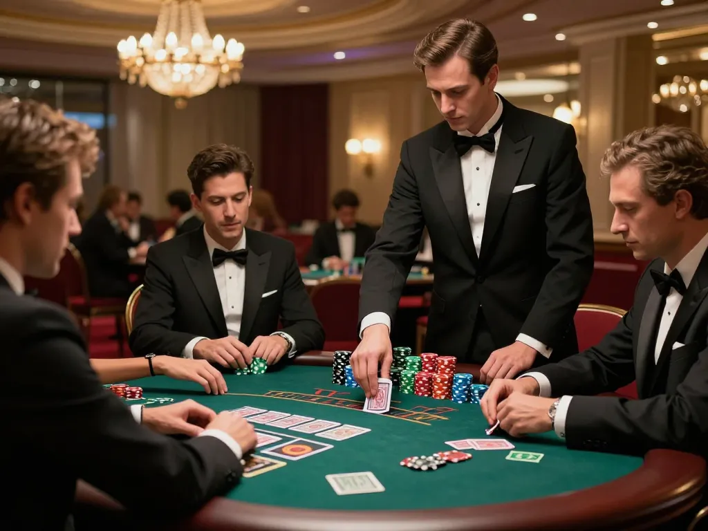 Engaged players at a blackjack table on https://max88sss.com/ showcase high-stakes gambling excitement.