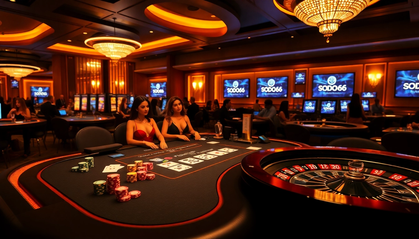 Experience thrilling gaming at SODO66's glamorous casino table, where excitement meets elegance.