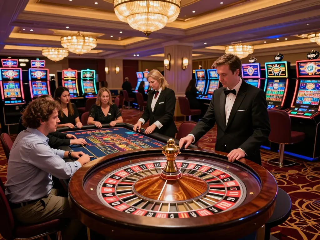 Play at the roulette table at https://fa88.team/ showcasing excitement and luxury in a vibrant casino atmosphere
