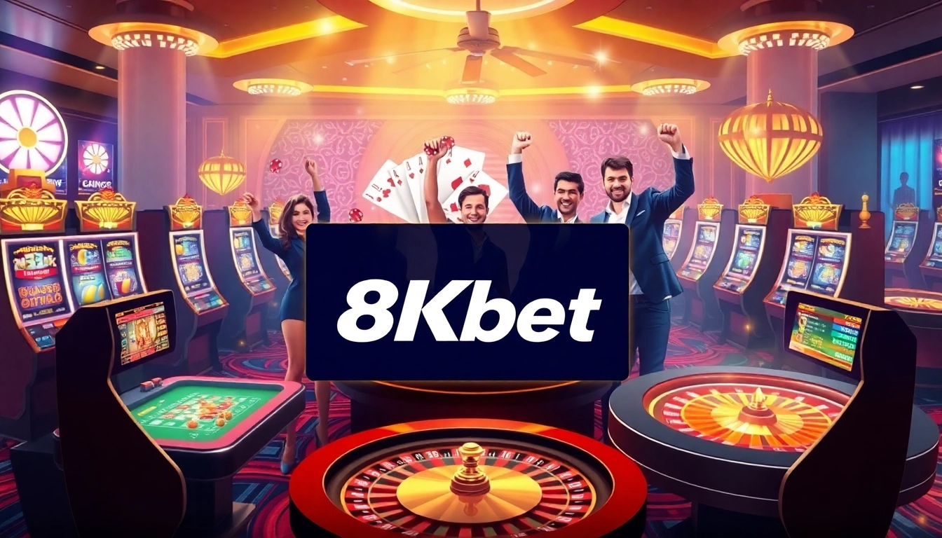 Experience the excitement of gambling at nhà cái 8kbet with vibrant casino visuals and winning moments.