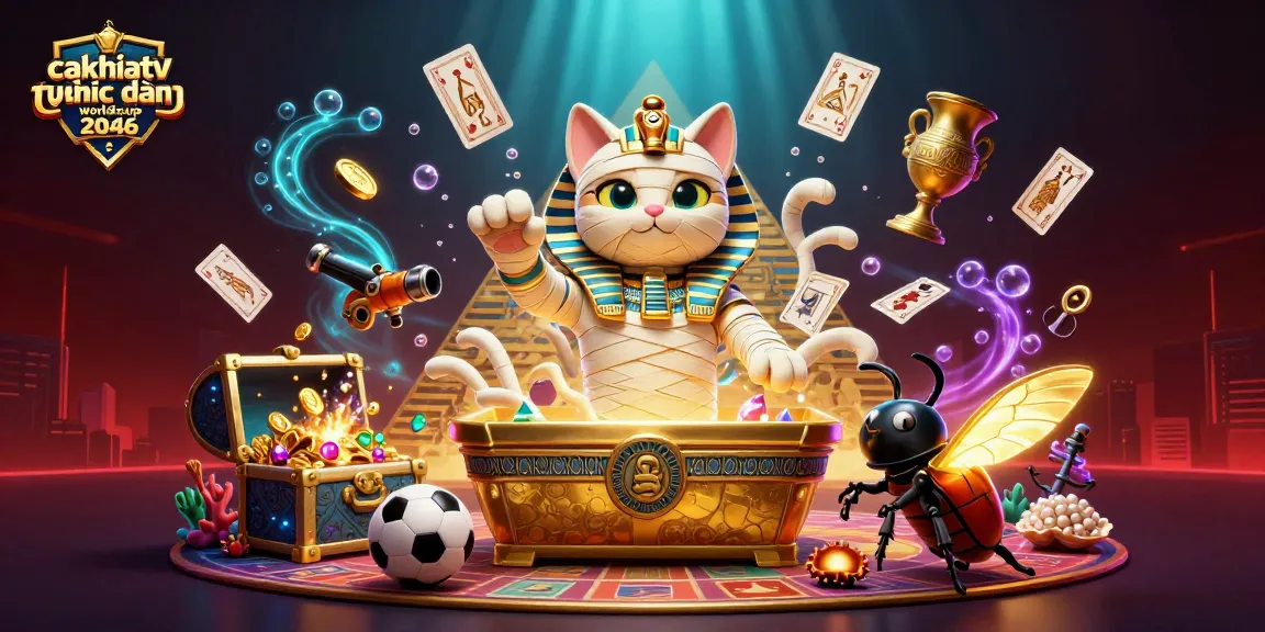 CakhiaTV trực tiếp worldcup 2046 showcasing a thrilling sports betting scene with energetic casino elements.