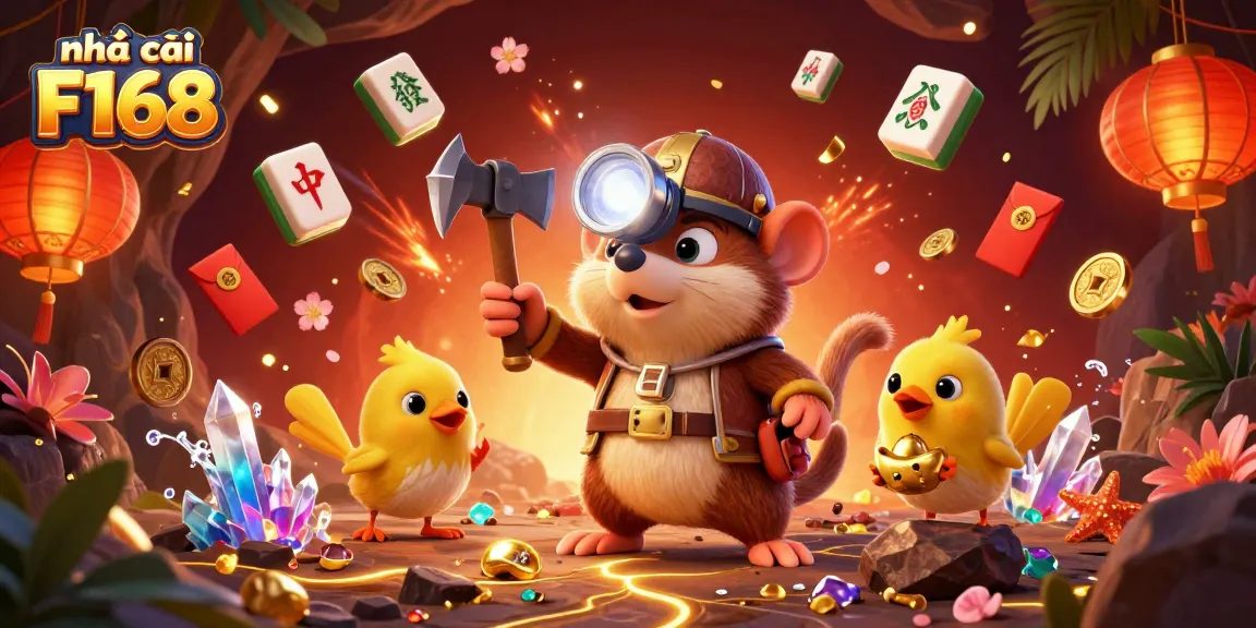 Experience thrilling gameplay at nhà cái F168 with vibrant characters and dynamic casino elements.