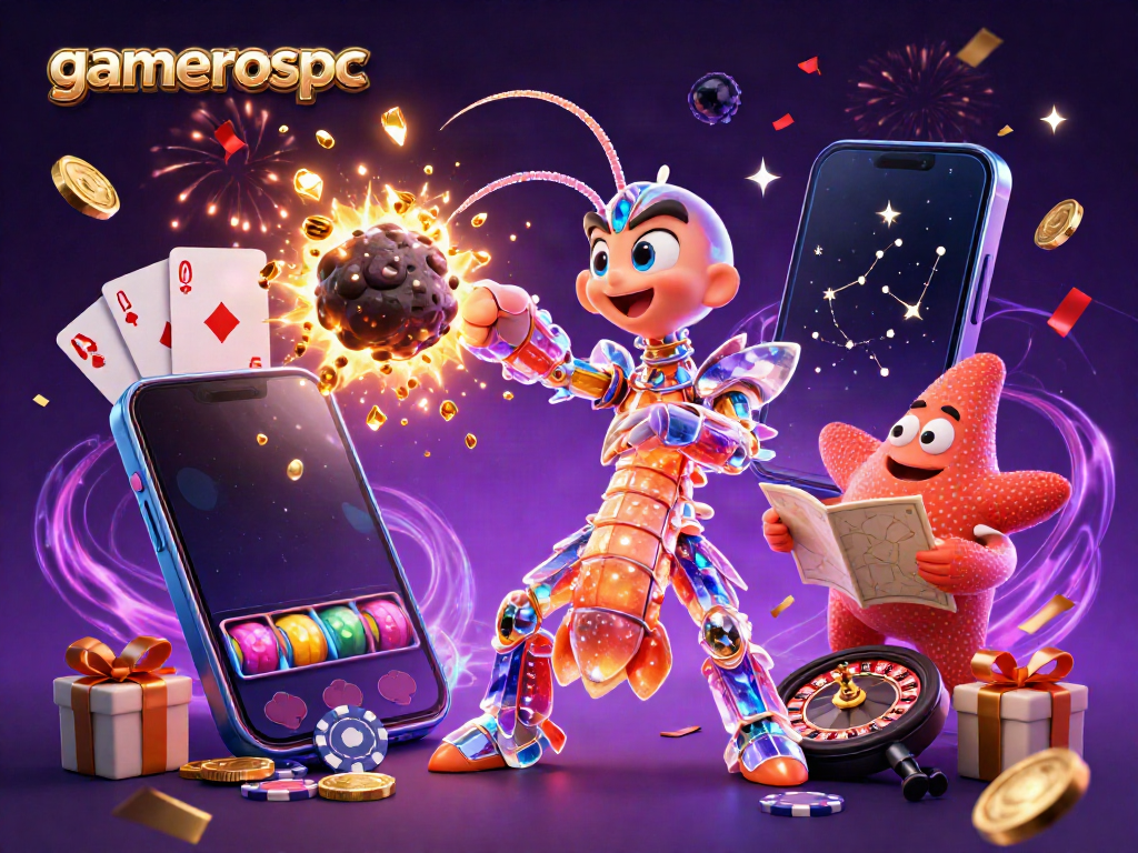 Play thrilling games at gamerospc with vibrant design showcasing dynamic casino elements.