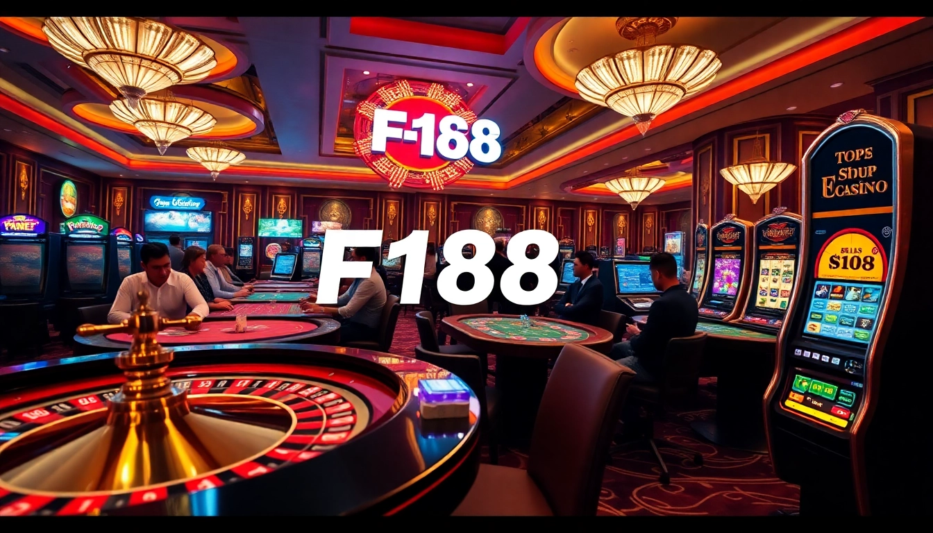 Players enjoying games at F168 casino with lively atmosphere and vibrant betting action.