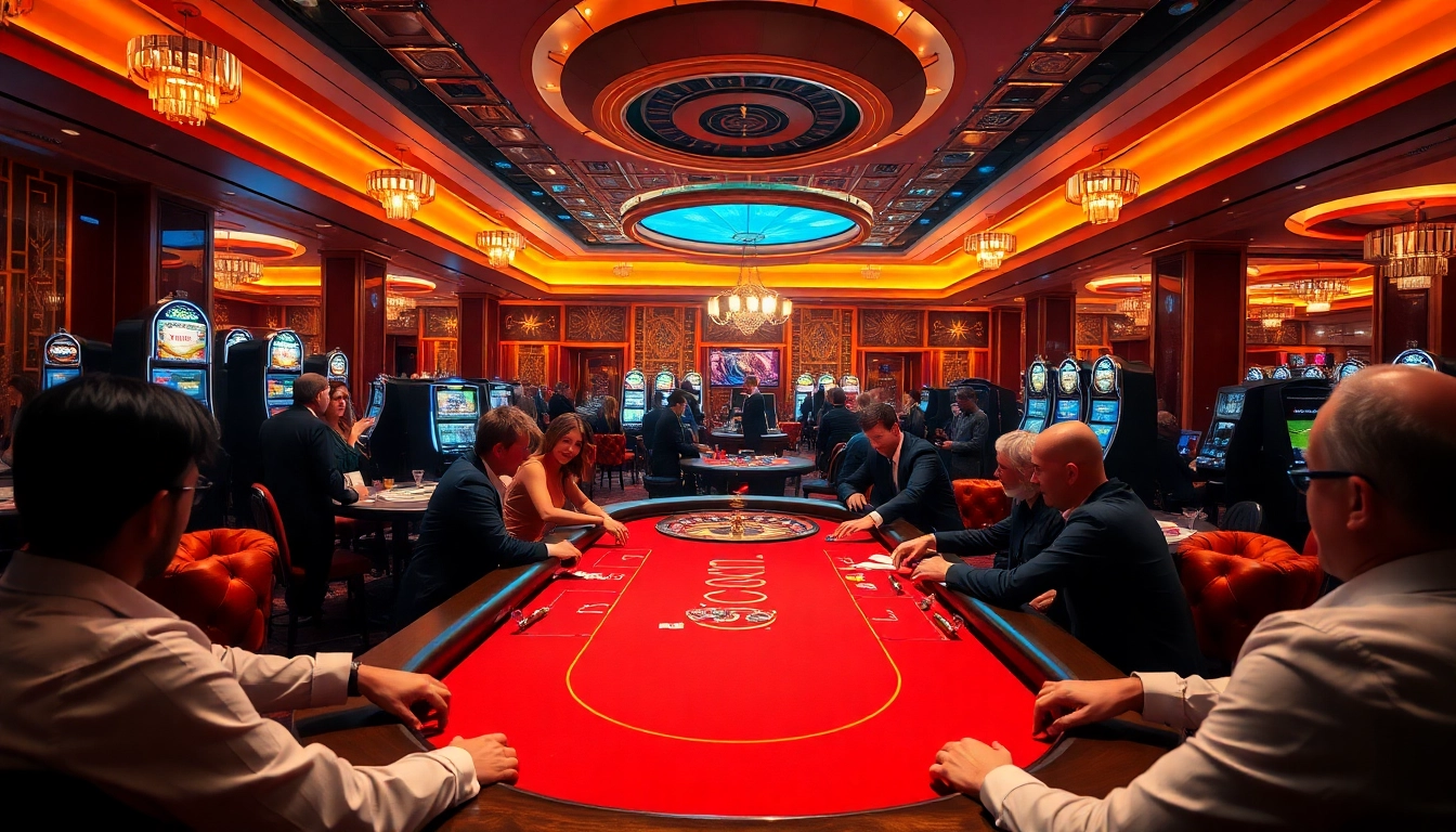 Players enjoying an exciting poker game at 888NEW's luxurious casino.
