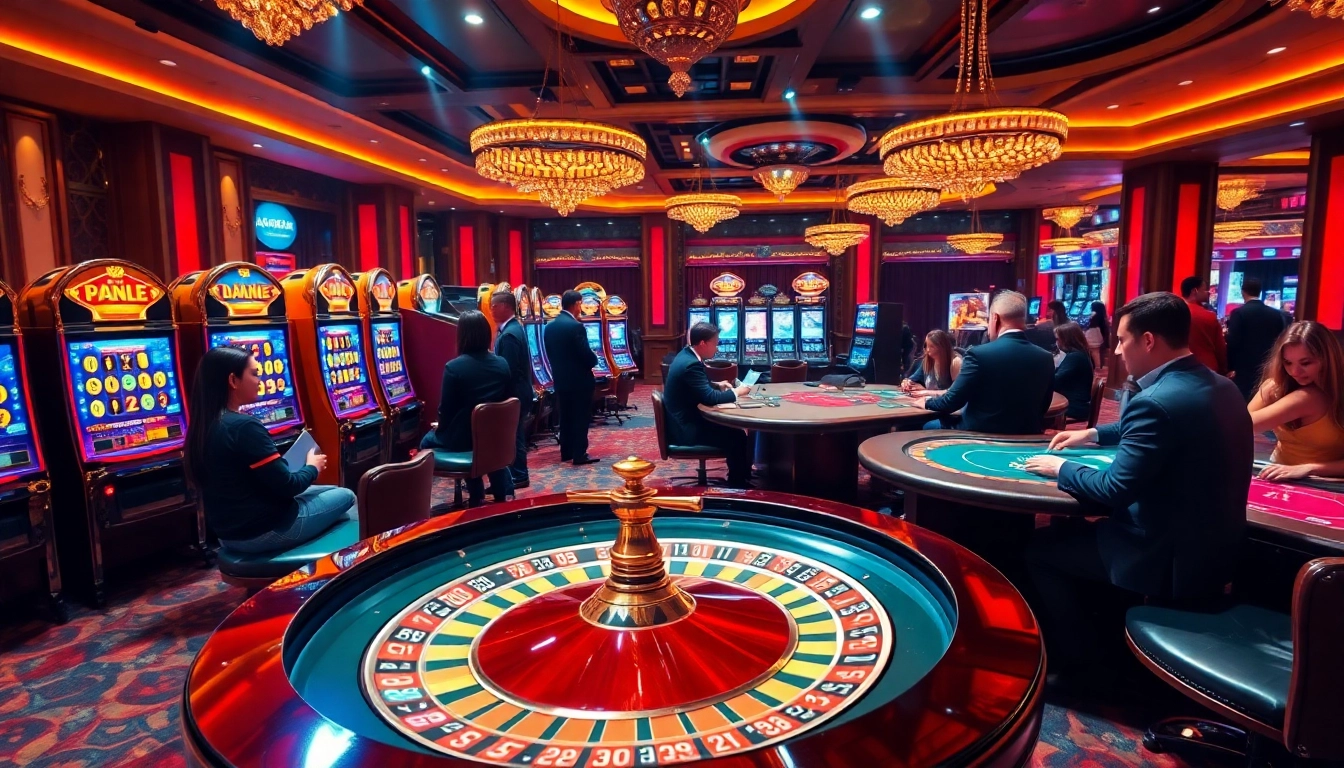 Experience exciting gaming with nhà cái 789p at vibrant casino tables with chips and cards.