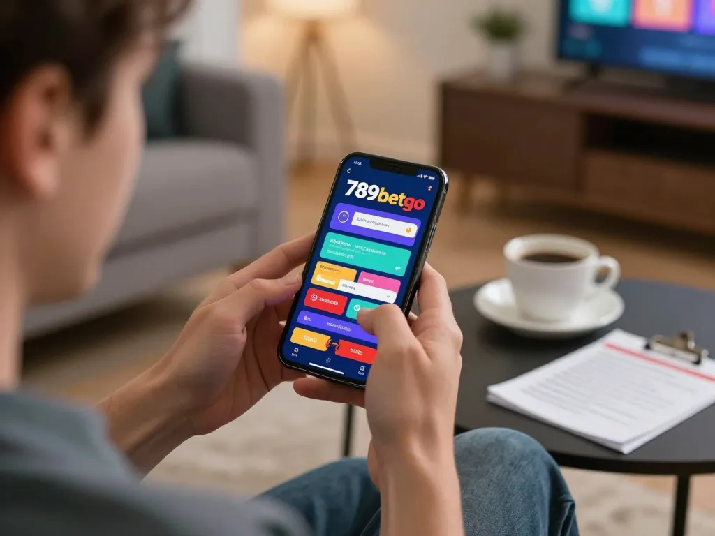 Engaging in strategic gameplay on the 789betgo app in a cozy home setting