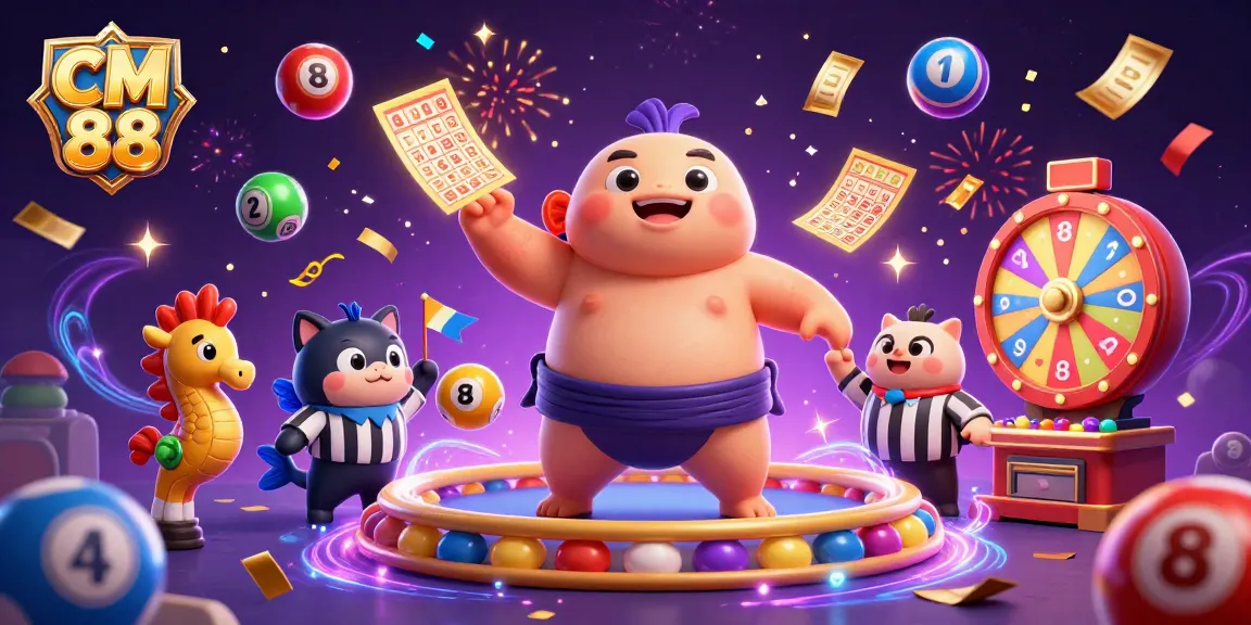 Experience the excitement of CM 88 with dynamic lottery elements and vibrant colors!