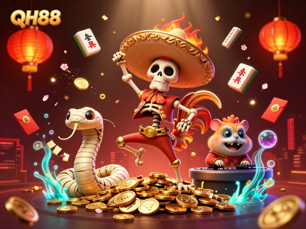 Experience the excitement of QH88 with a vibrant 3D casino celebration!