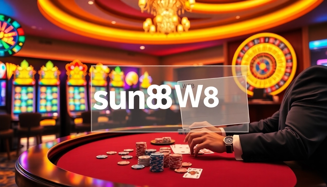 Experience thrilling online betting action at sun88 win web featuring vibrant casino games and excited players.