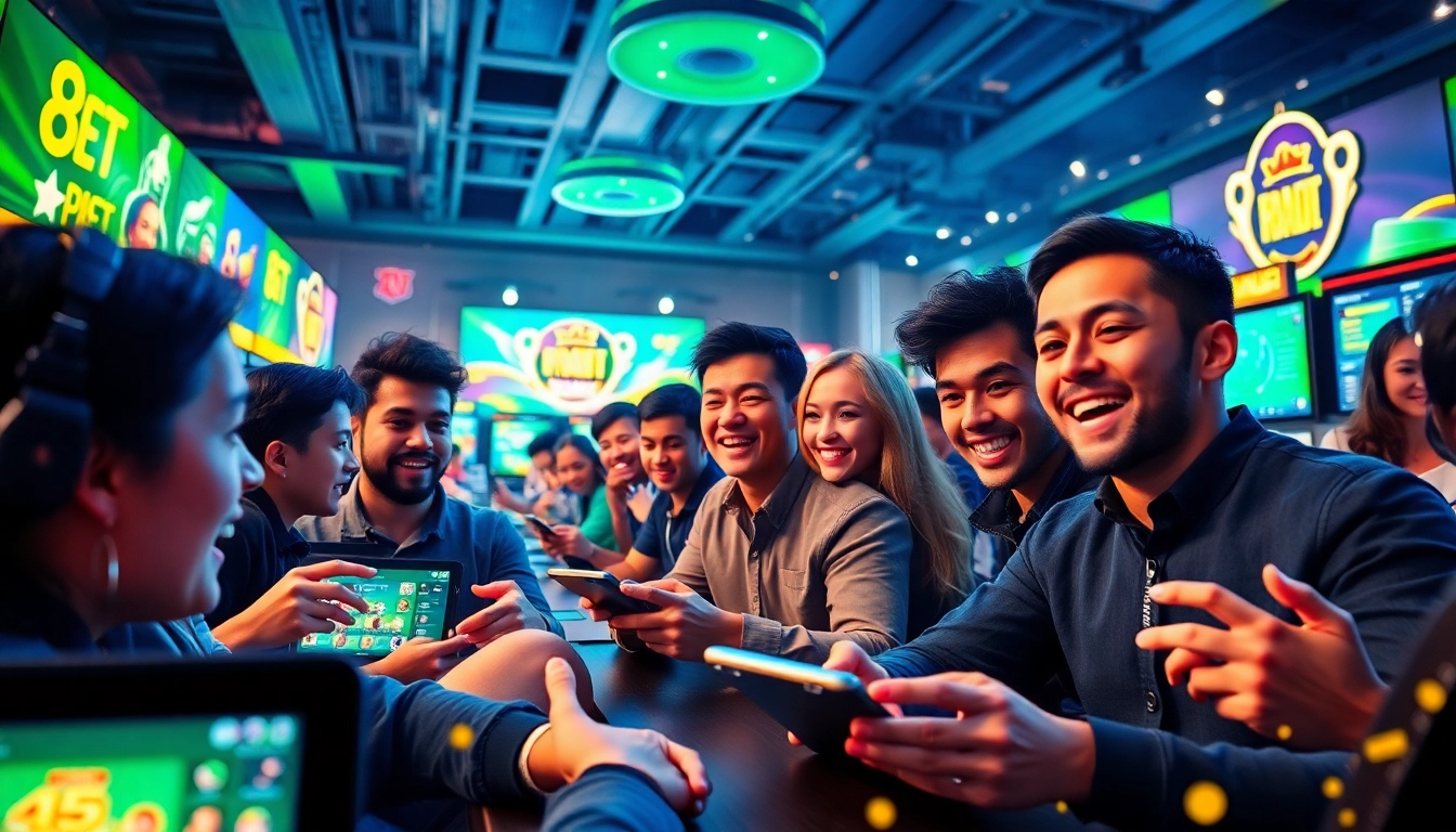 Exciting online betting experience at 8kbet with diverse players enjoying sports and casino games.