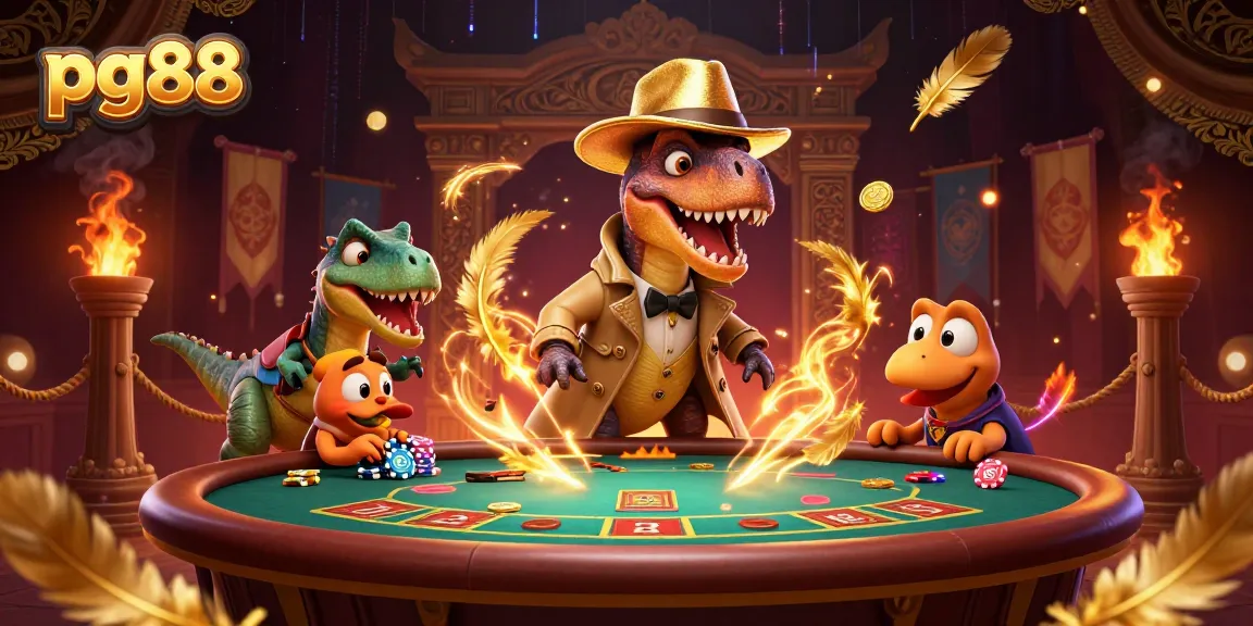 pg88 betting enthusiasts enjoying an exciting blackjack game with vibrant animated elements.