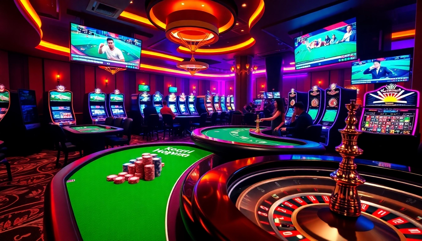 Experience the thrill of winning with kkwin's luxurious online casino environment featuring vibrant gaming elements.