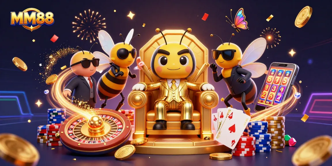 Experience thrilling gameplay at MM88 casino with vibrant characters and dynamic casino elements.