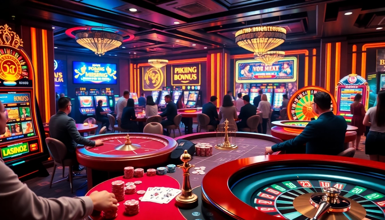 Experience exciting gameplay at the cổng game Iwin with vibrant casino elements and engaging players.