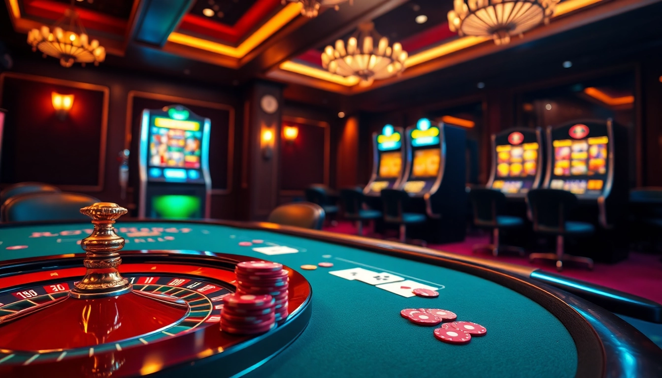 Experience the thrill of winning at 888VND's vibrant casino interface with poker chips and roulette tables.