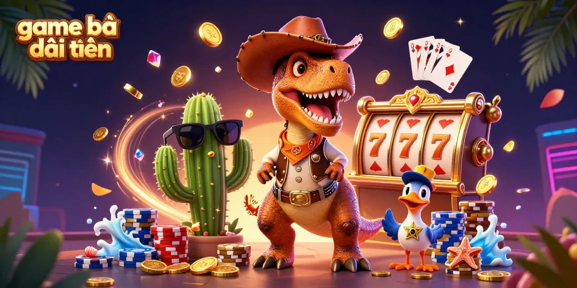 Experience exciting game bài đổi thưởng with a vibrant scene of characters and dynamic casino elements.