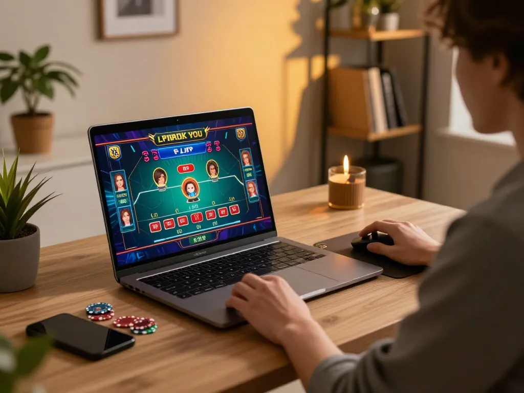 Player engaging in a thrilling casino game on trang chủ jun88, showcasing a vibrant online gaming environment.