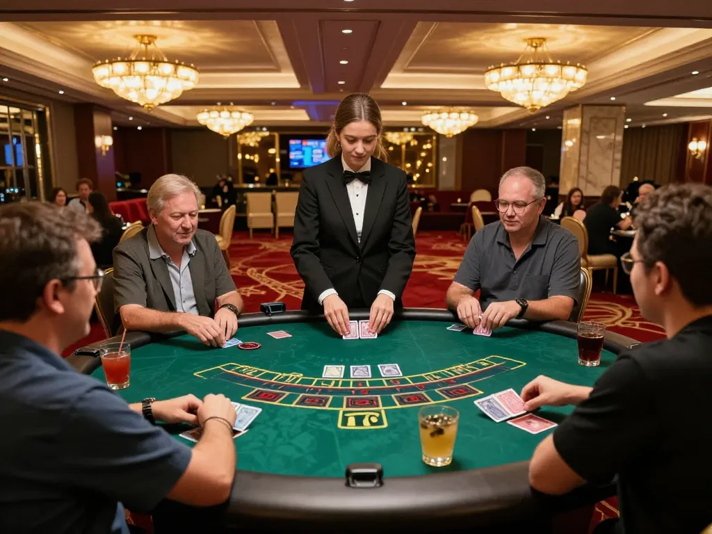 Experience the thrill of strategic gameplay as you đăng ký U888 at a luxurious blackjack table with engaged players.
