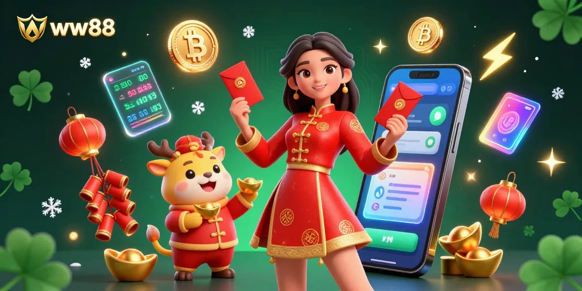 Experience the excitement of ww88 with this dynamic casino illustration featuring vibrant characters and digital elements.