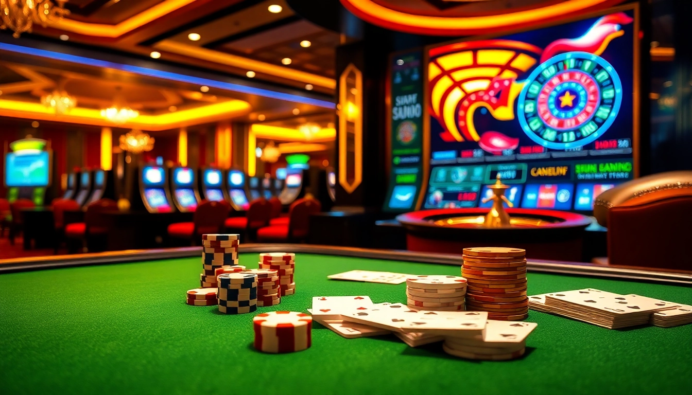 Experience authentic casino thrills at trang chủ s8 with vivid games, cards, and chips on display.