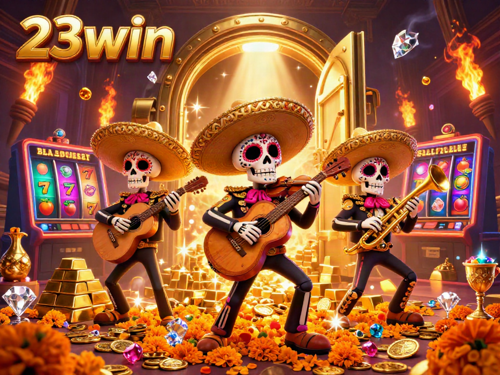 Experience thrilling slot gameplay and vibrant mariachi celebrations with 23win's exciting atmosphere.
