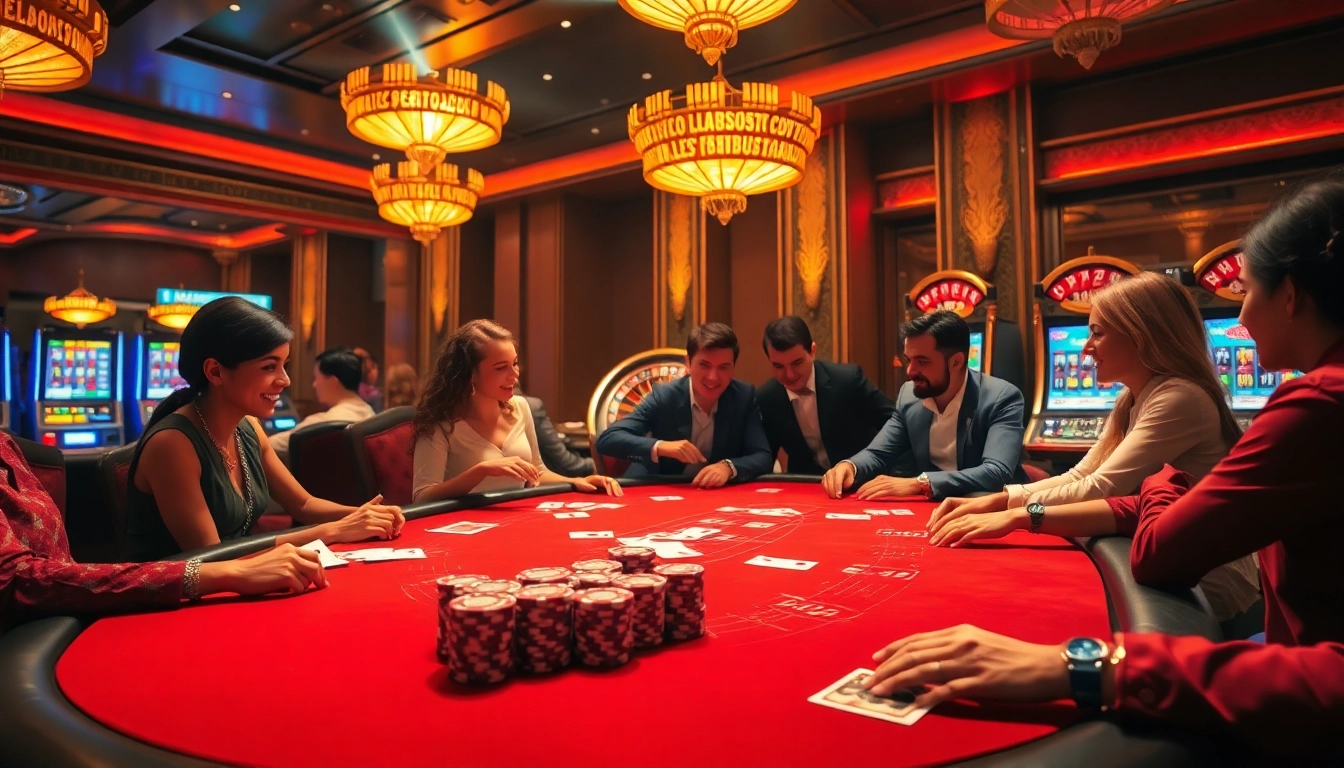 Engaging in thrilling online gambling with tỷ lệ kèo bóng đá hôm nay represented at a vibrant poker table.