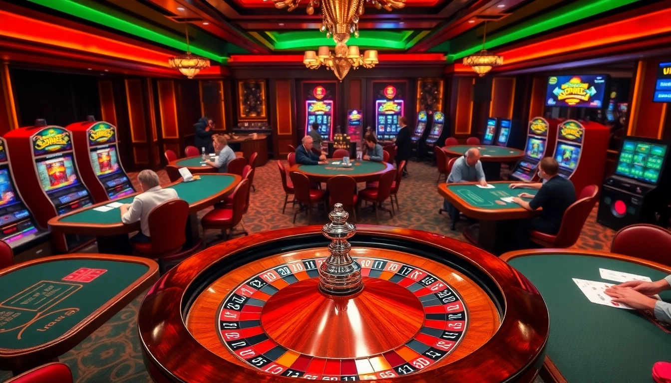 Experience thrilling moments at the bsport casino with poker tables, roulette, and vibrant slot machines.