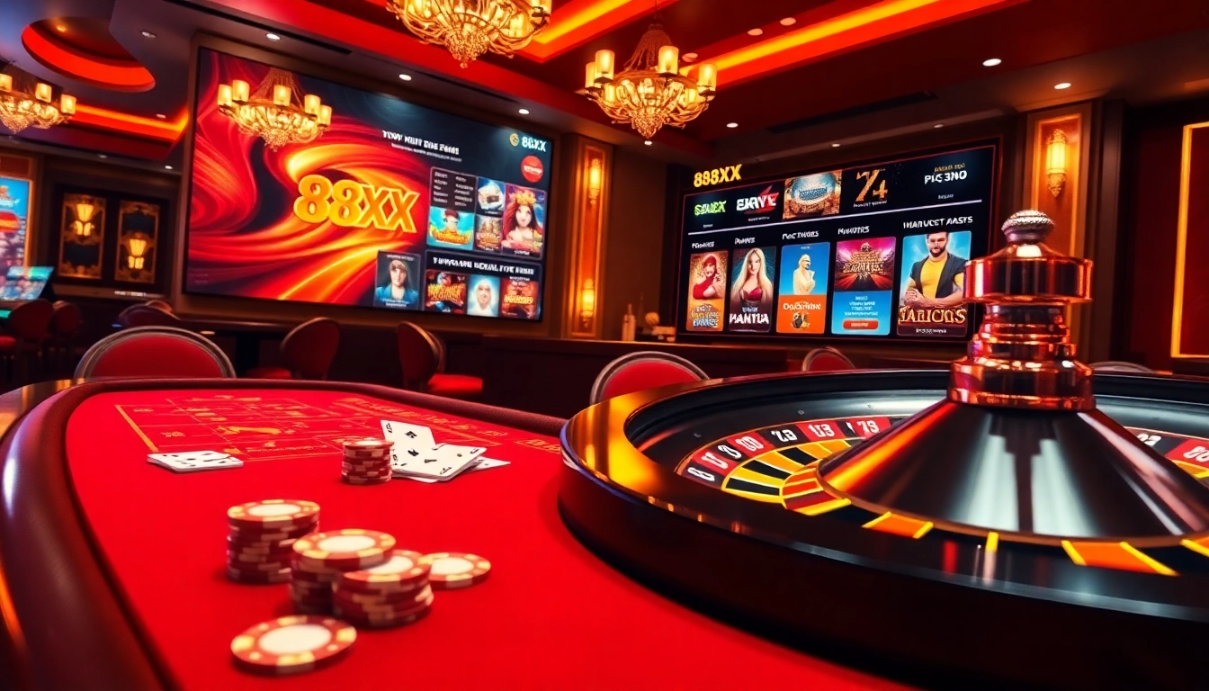 Experience exciting online games at 88XX with vibrant casino elements.